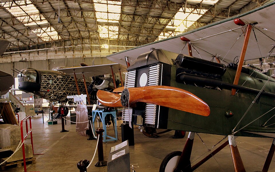Historic transport display at Brooklands Museum