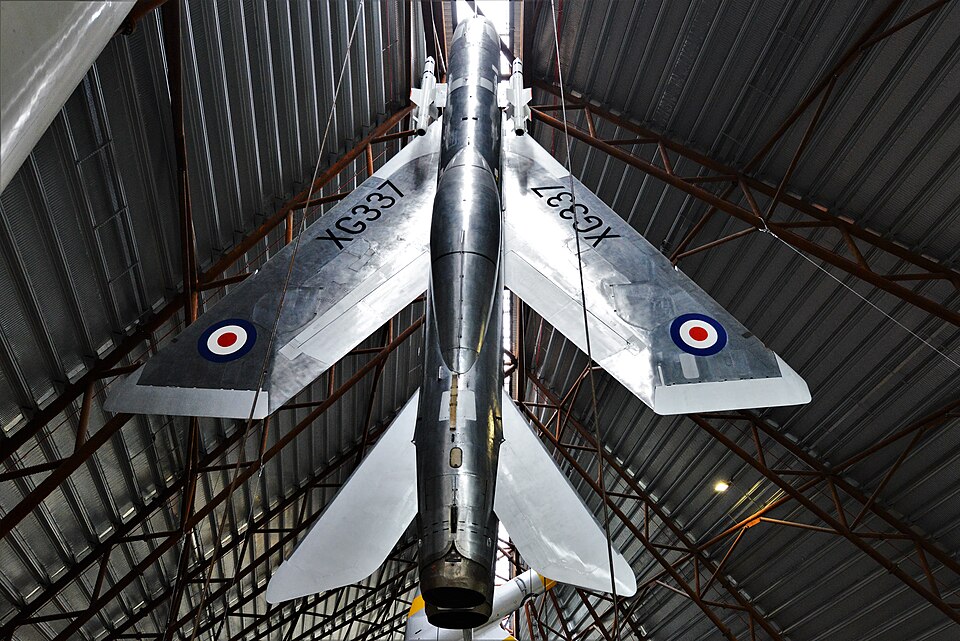 Aircraft suspended inside the RAF Museum Midlands